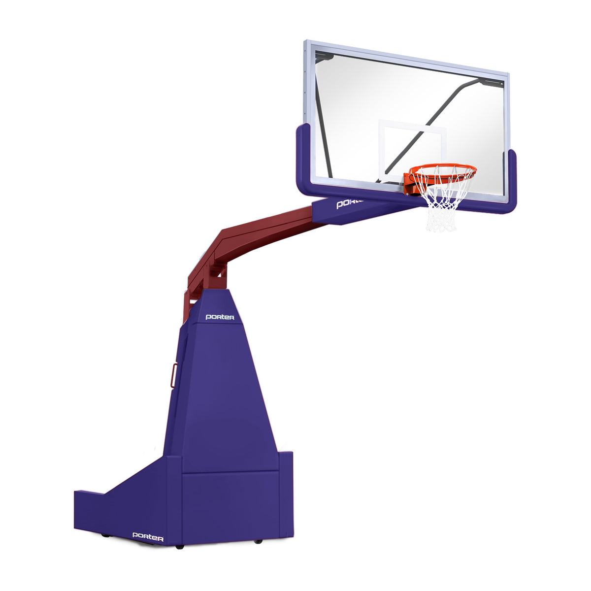 Porter Athletic 1635  Competition Portable Backstop 8' (2.44m), Purple, Maroon / No Graphics