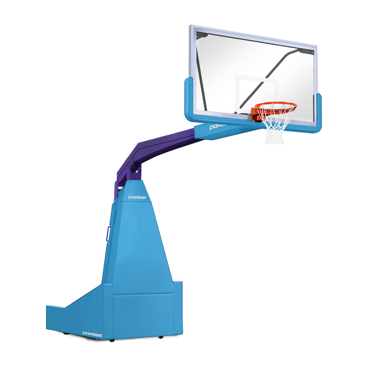 Porter Athletic 1635  Competition Portable Backstop 8' (2.44m), Light Blue, Purple / No Graphics