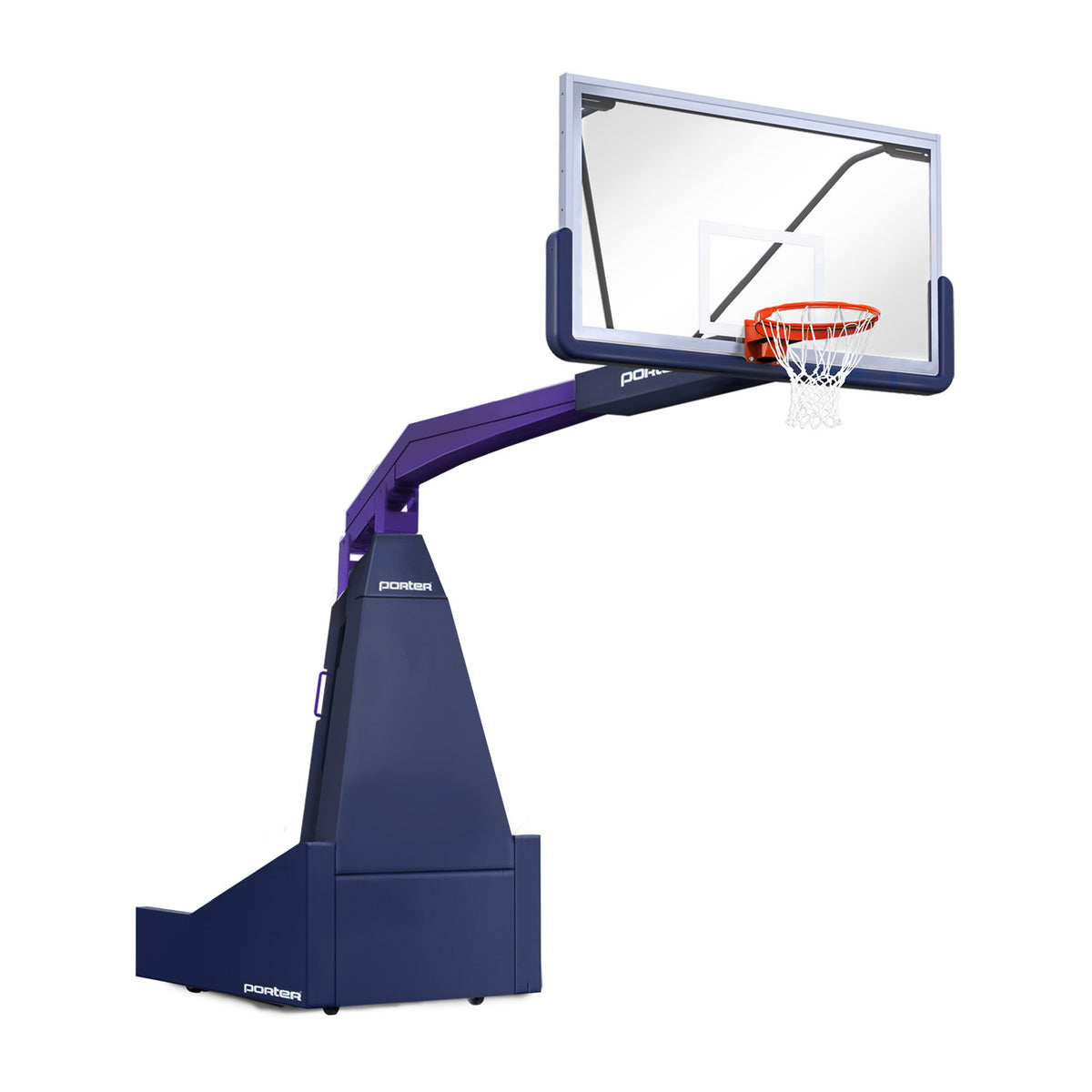 Porter Athletic 1635  Competition Portable Backstop 8' (2.44m), Navy Blue, Purple / No Graphics