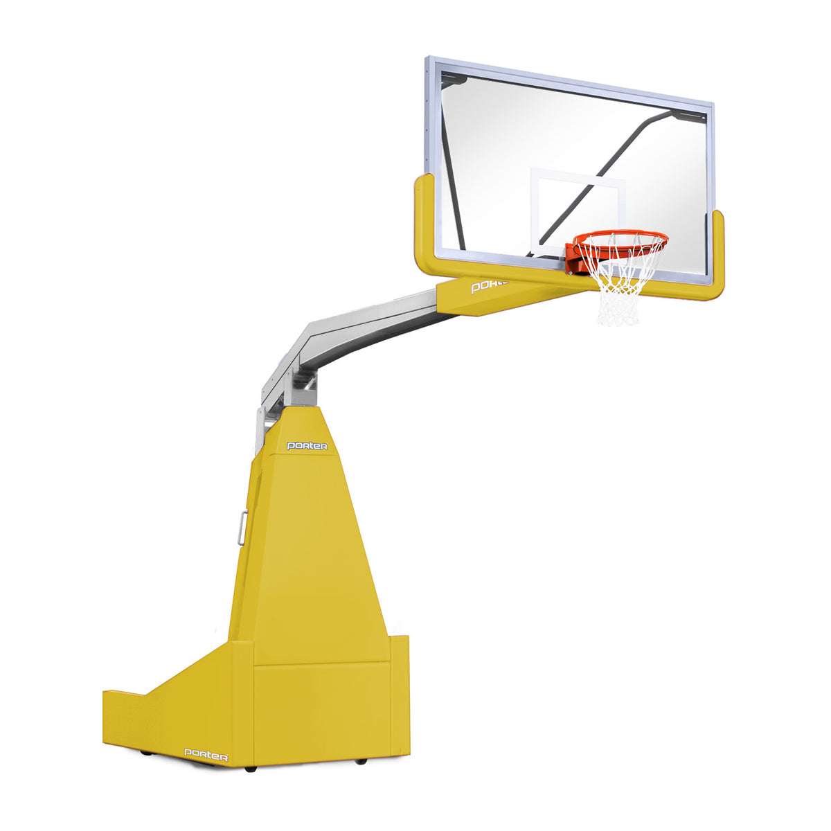 Porter Athletic 1635  Competition Portable Backstop 8' (2.44m), Yellow Gold, Silver / No Graphics