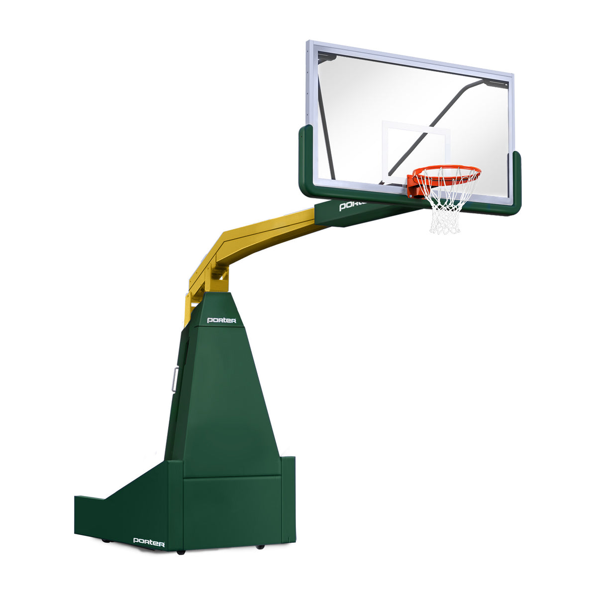 Porter Athletic 1635  Competition Portable Backstop 8' (2.44m), Dark Green, Old Gold / No Graphics