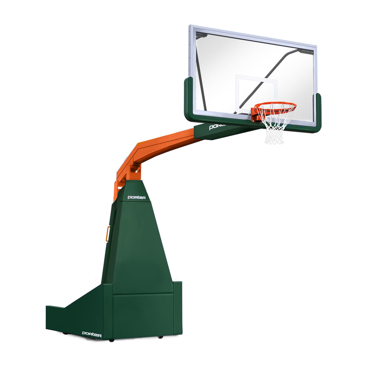 Porter Athletic 1635  Competition Portable Backstop 8' (2.44m), Dark Green, Orange / No Graphics
