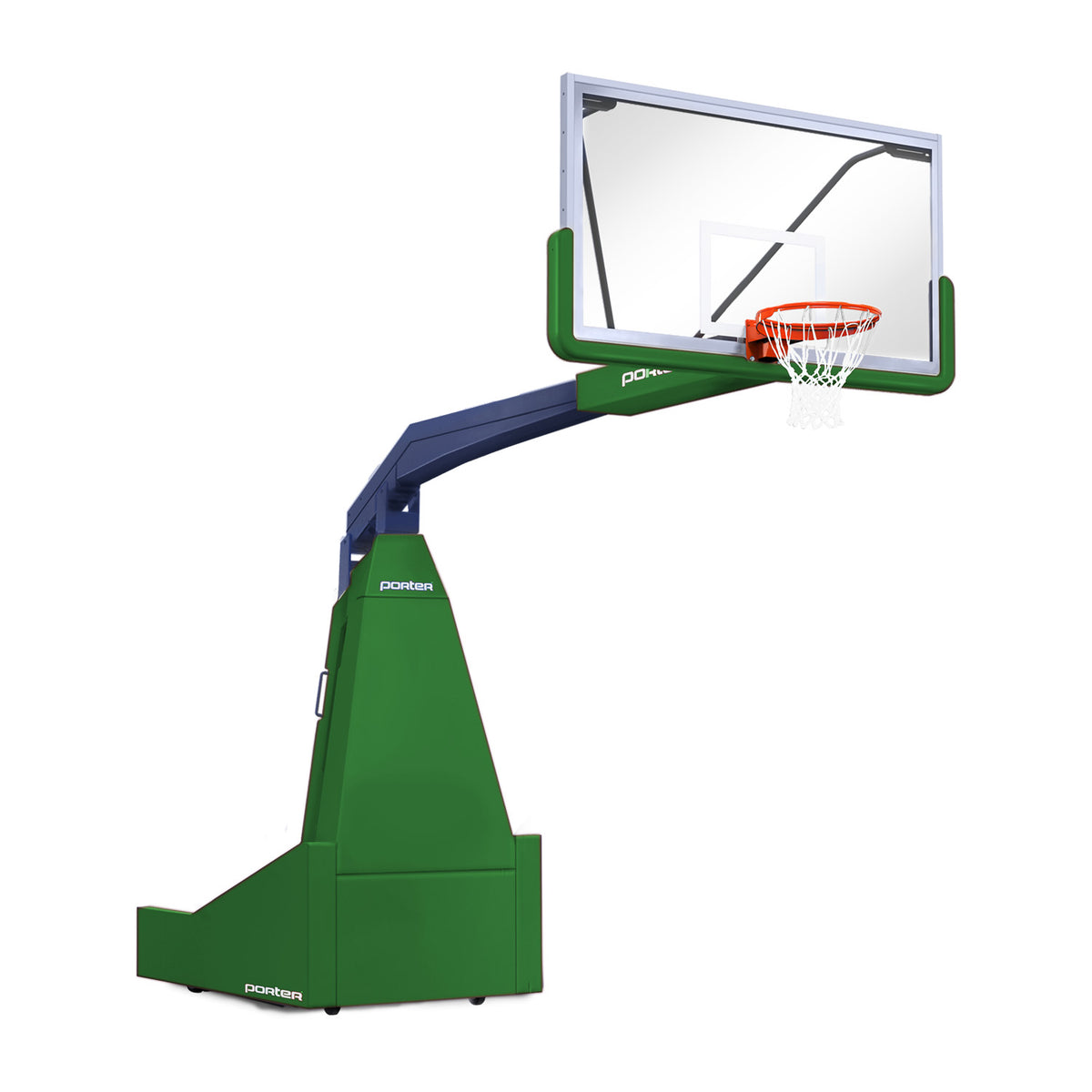Porter Athletic 1635  Competition Portable Backstop 8' (2.44m), Kelly Green, Navy Blue / No Graphics