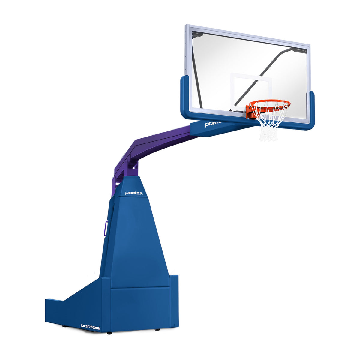 Porter Athletic 1635  Competition Portable Backstop 8' (2.44m), Royal Blue, Purple / No Graphics