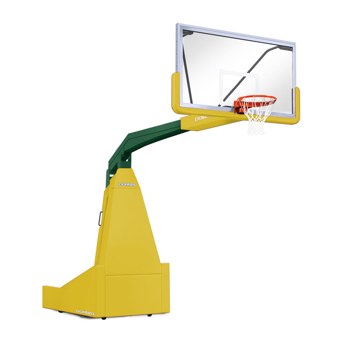 Porter Athletic 1635  Competition Portable Backstop 8' (2.44m), Yellow Gold, Dark Green / No Graphics