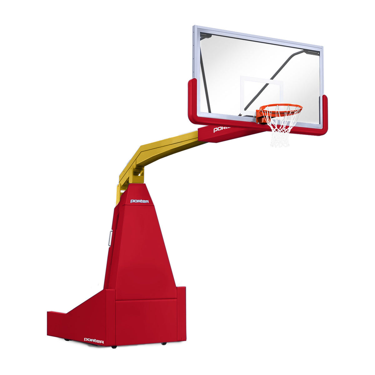 Porter Athletic 1635  Competition Portable Backstop 8' (2.44m), Red, Old Gold / No Graphics