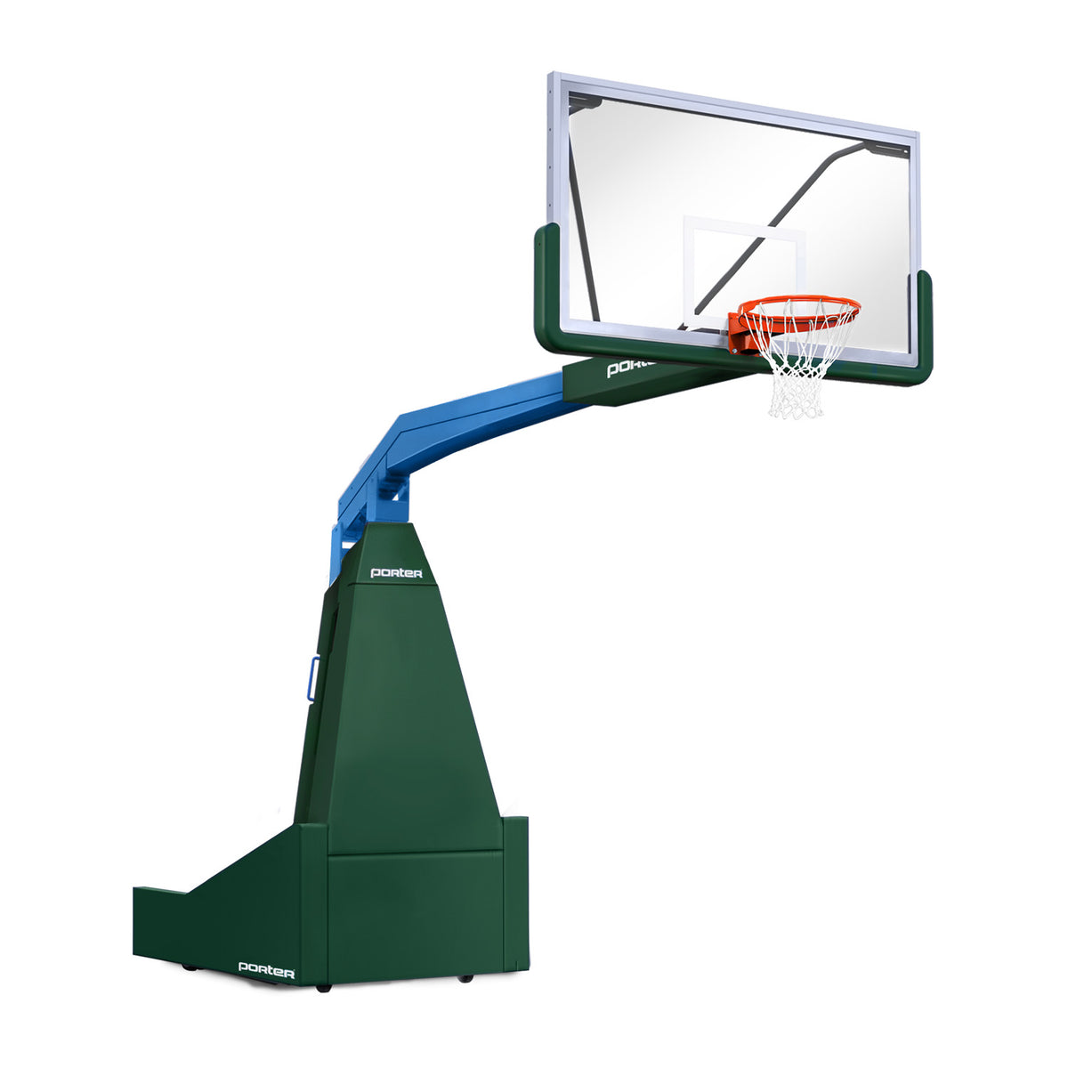 Porter Athletic 1635  Competition Portable Backstop 8' (2.44m), Dark Green, Royal Blue / No Graphics