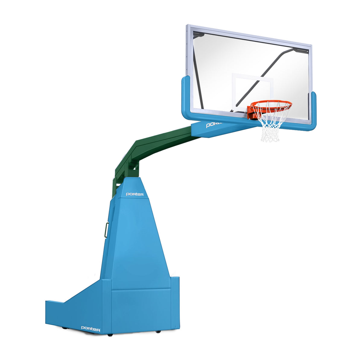 Porter Athletic 1635  Competition Portable Backstop 8' (2.44m), Light Blue, Dark Green / No Graphics