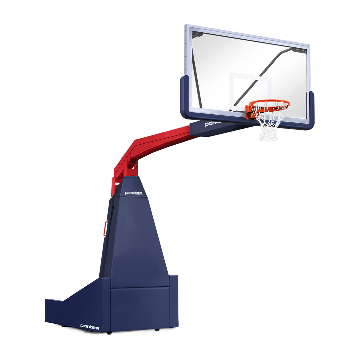 Porter Athletic 1635  Competition Portable Backstop 8' (2.44m), Navy Blue, Red / No Graphics