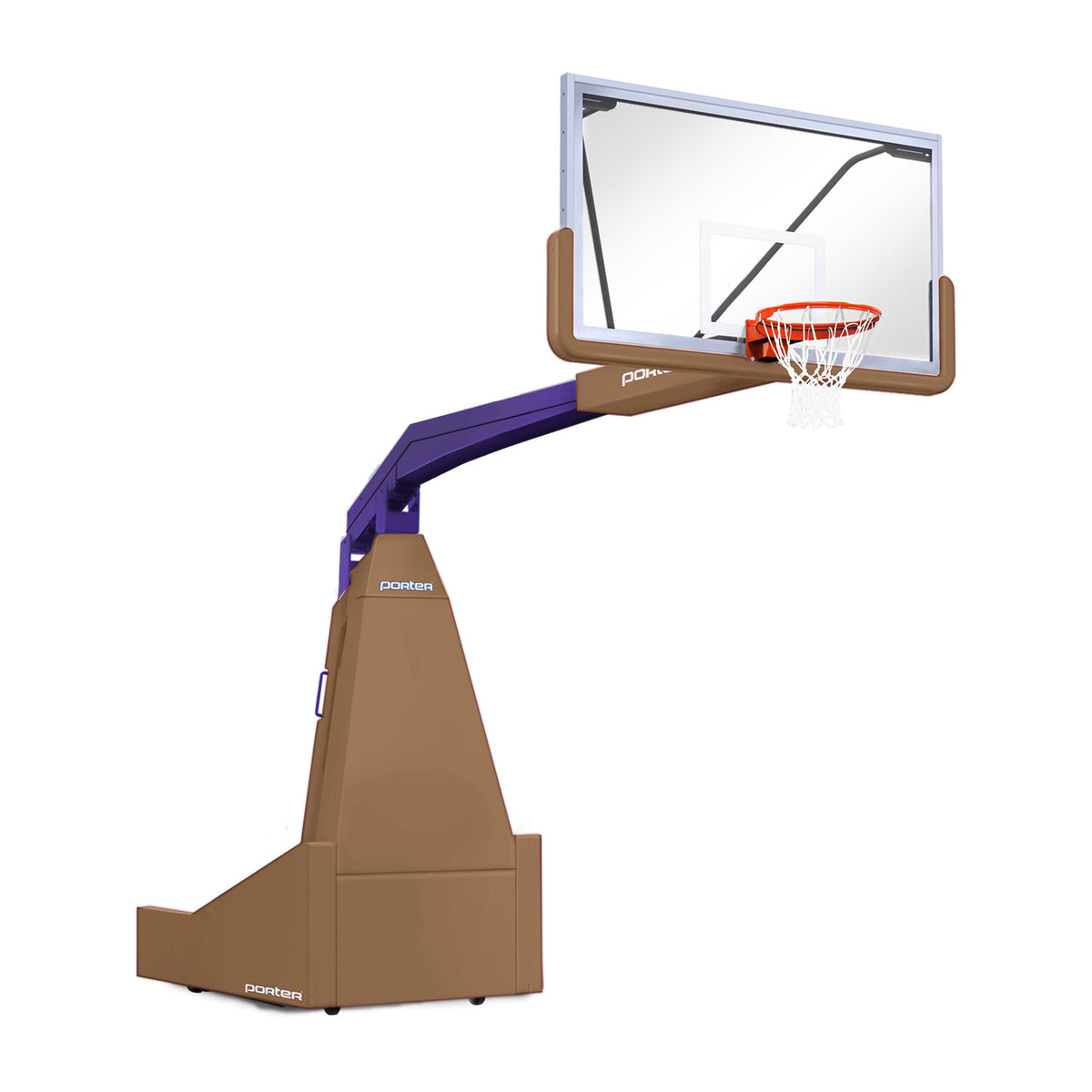 Porter Athletic 1635  Competition Portable Backstop 8' (2.44m), Tan, Purple / No Graphics