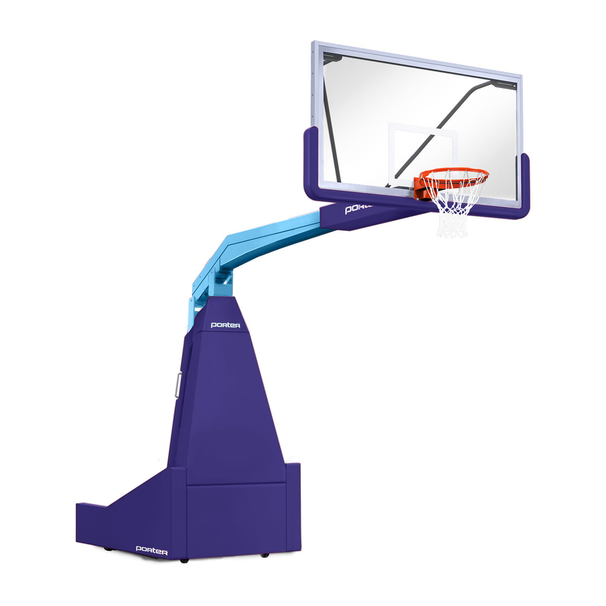 Porter Athletic 1635  Competition Portable Backstop 8' (2.44m), Purple, Light Blue / No Graphics