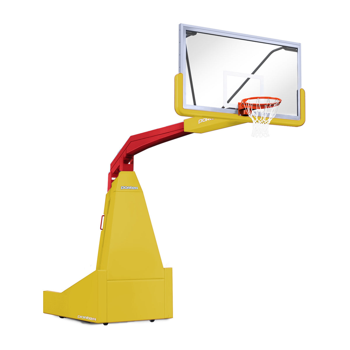 Porter Athletic 1635  Competition Portable Backstop 8' (2.44m), Yellow Gold, Red / No Graphics