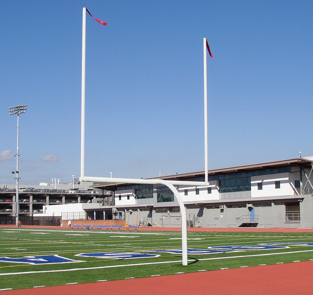 Gill Athletics College Football  Goals - Plate Mount Installation 6' Extension, 20', White