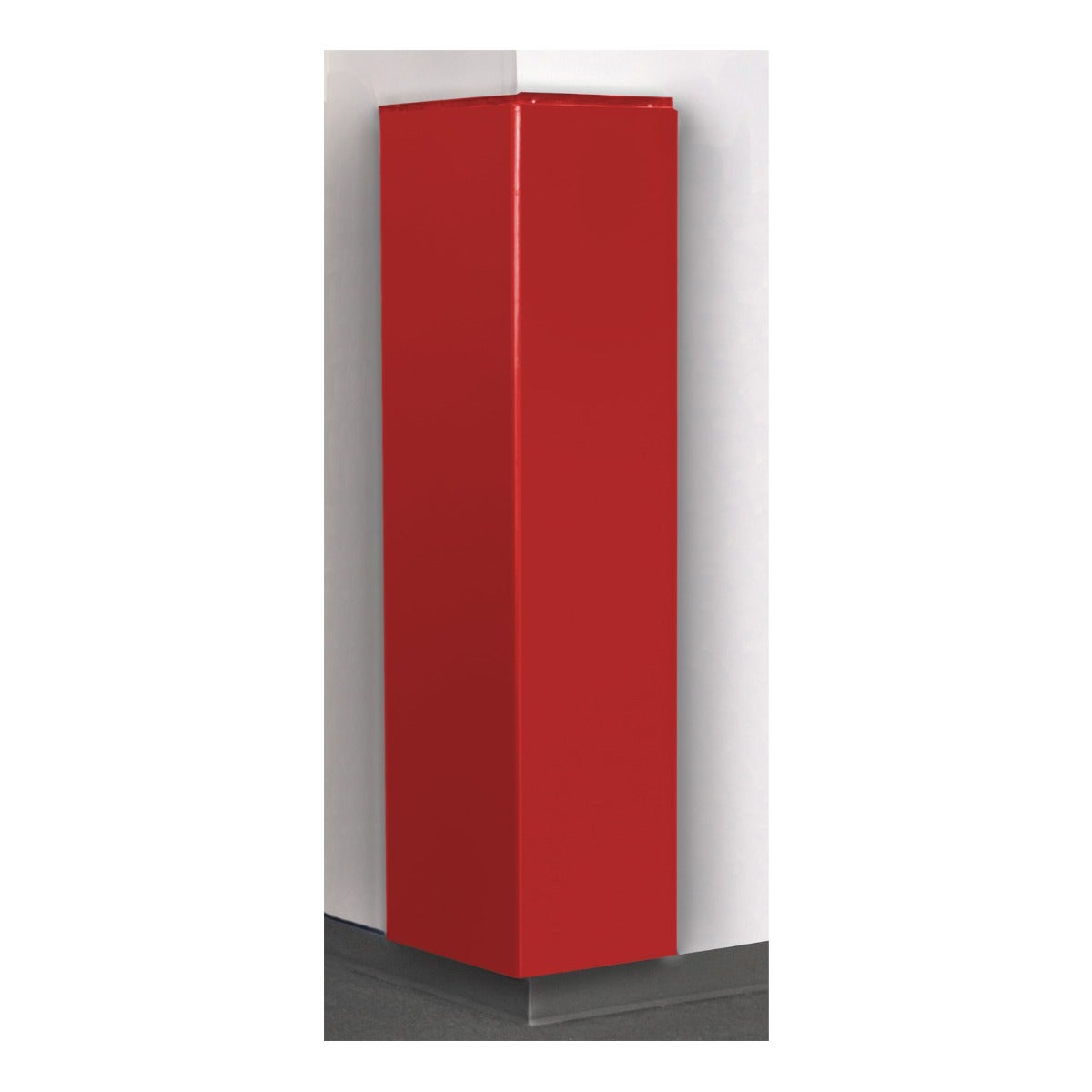 Porter Athletic 2 Sided Corner Pad 4' x 8', Rigid Backed FireSafe Pad, Red