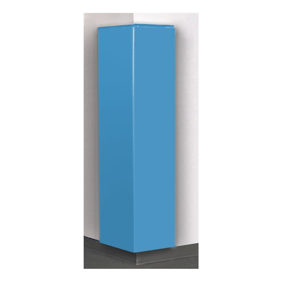 Porter Athletic 2 Sided Corner Pad 4' x 8', Rigid Backed SuperSafe Pad, Light Blue