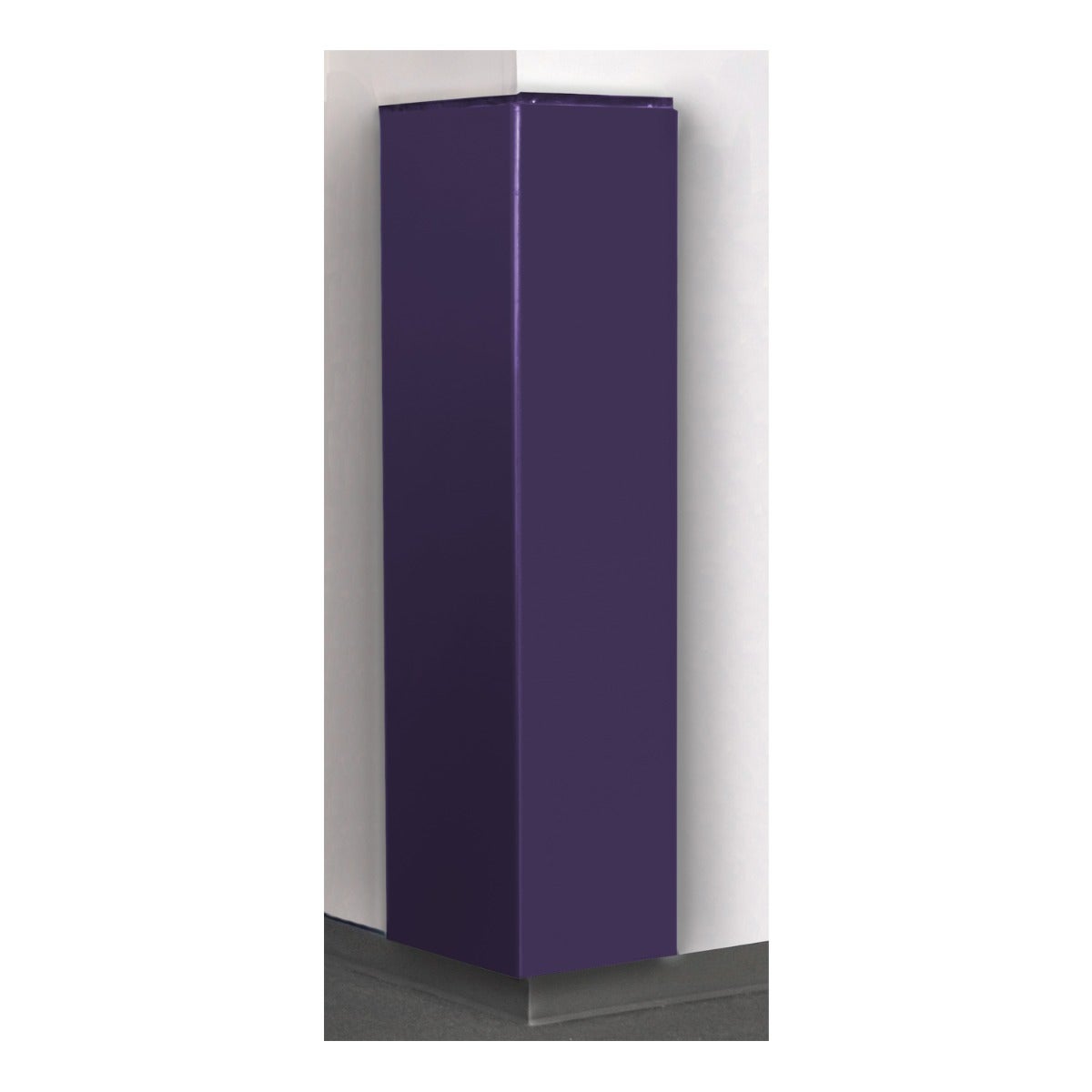 Porter Athletic 2 Sided Corner Pad 2' x 6', Rigid Backed FireSafe Pad, Purple