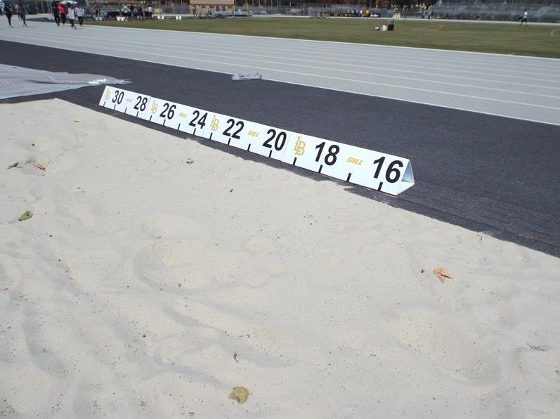 Gill Athletics Horizontal Distance Indicator Boards Give spectators, coaches, and athletes a quick visual gauge of the jump distance