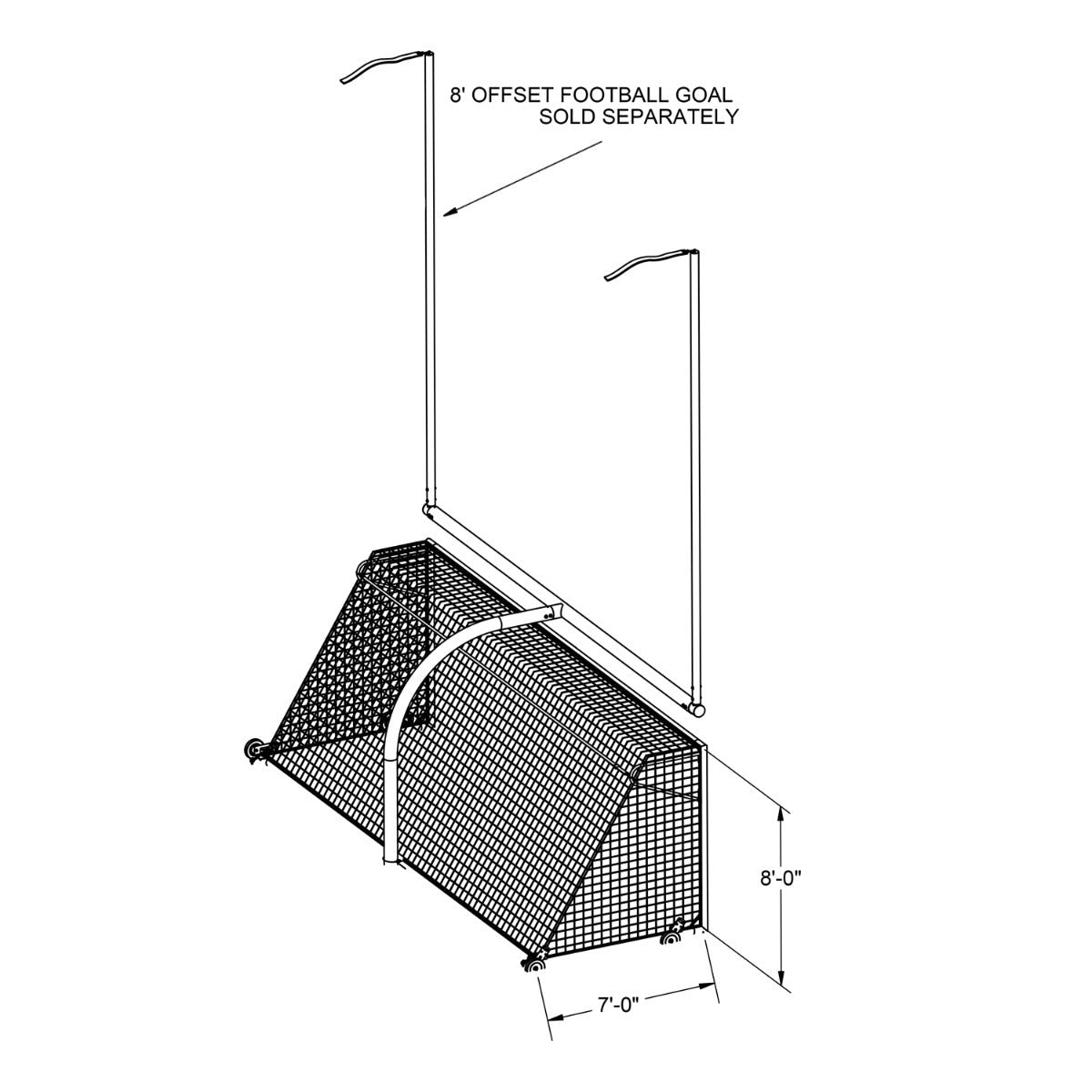 Gill Athletics U90 Premier Goal Packages U90 Premier Nesting Soccer Goals; 8' X 24'