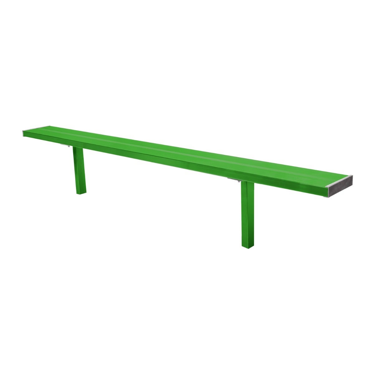 Gill Athletics Stationary Aluminum Bench 8', Kelly Green