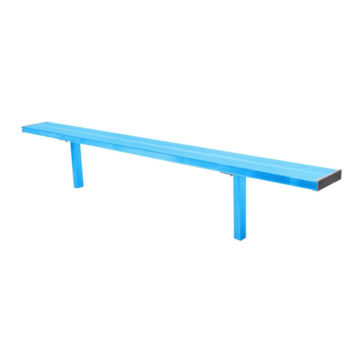 Gill Athletics Stationary Aluminum Bench 8', Light Blue