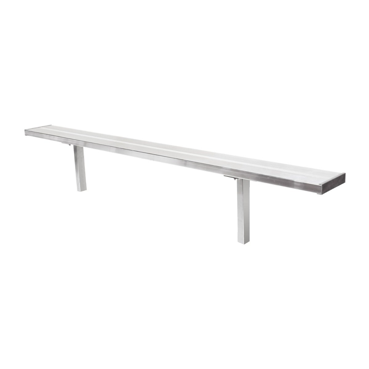 Gill Athletics Stationary Aluminum Bench 8', Unpainted