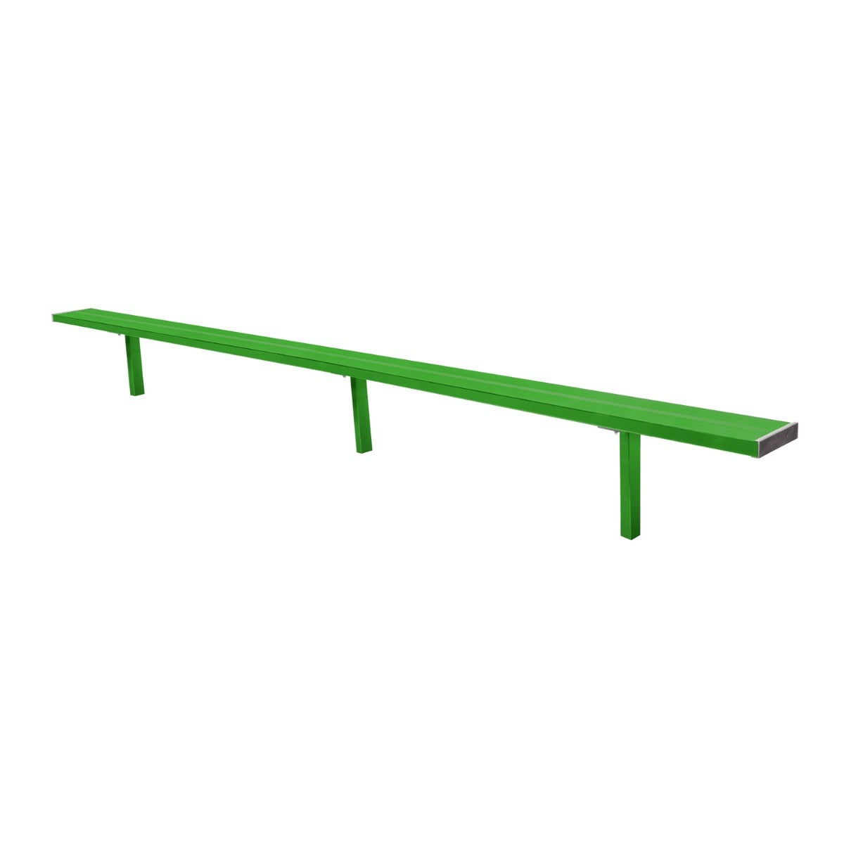 Gill Athletics Stationary Aluminum Bench 16', Kelly Green