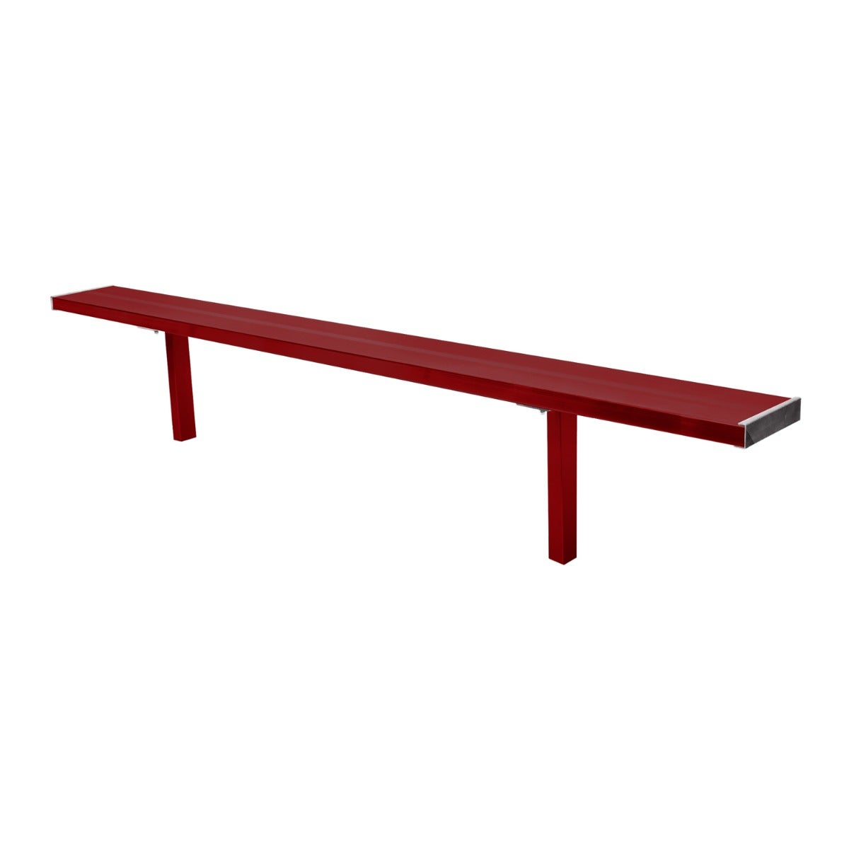 Gill Athletics Stationary Aluminum Bench 8', Maroon