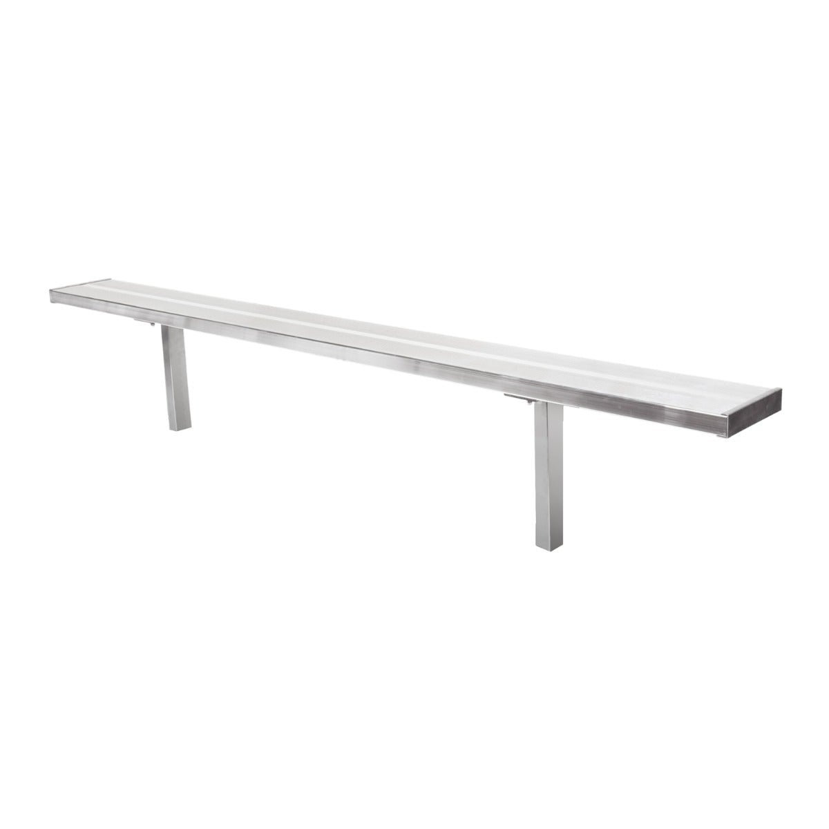 Gill Athletics Stationary Aluminum Bench 8', Silver