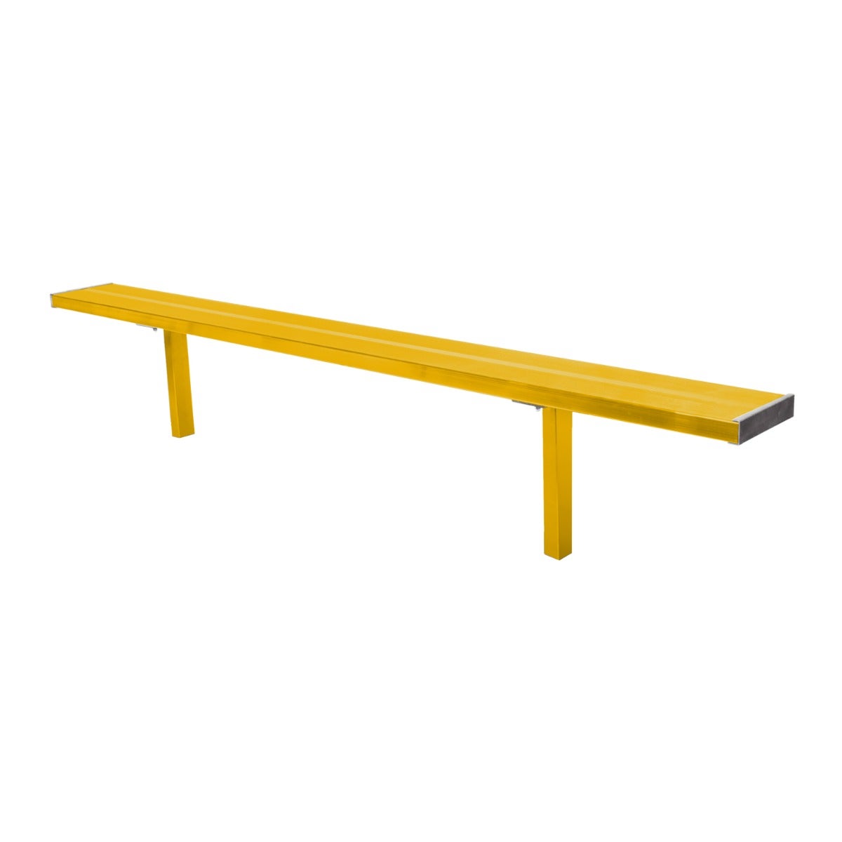 Gill Athletics Stationary Aluminum Bench 8', Old Gold