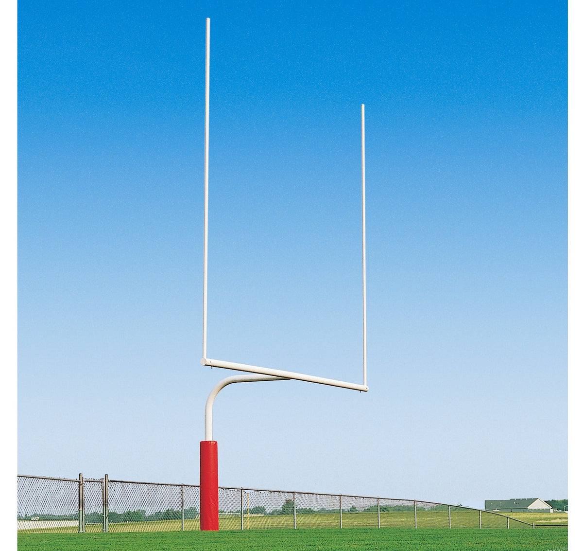 Gill Athletics Steel Football Goals - Plate Mount Installation 6' Extension, White