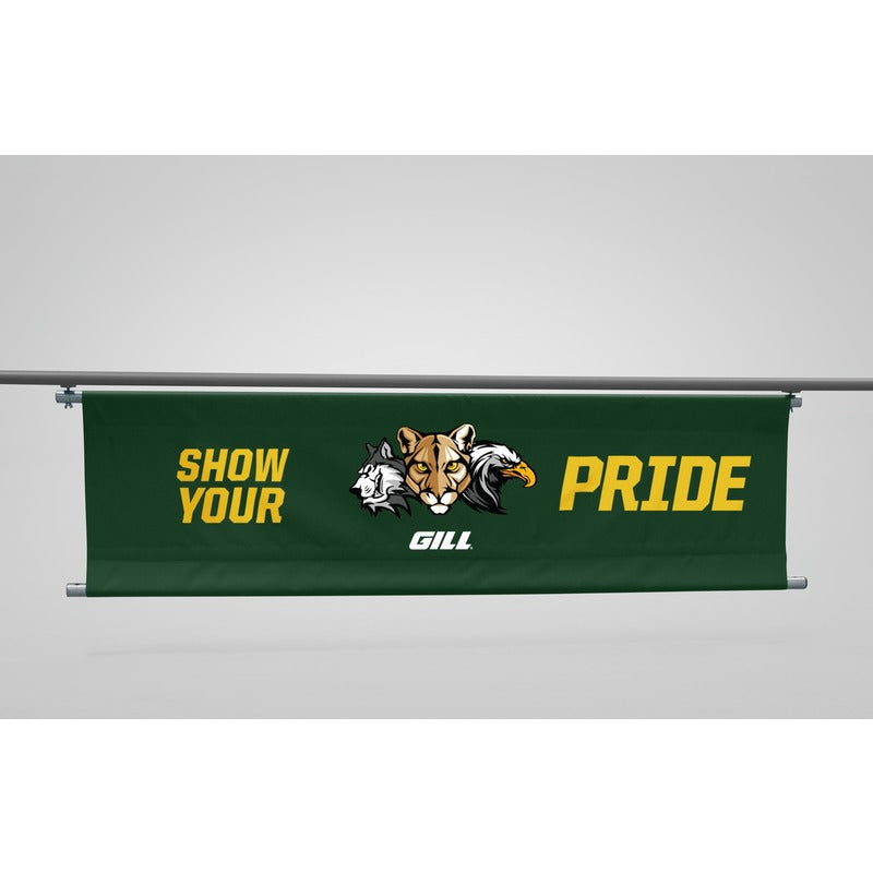 Gill Athletics Shot Put Return Banner Light Blue