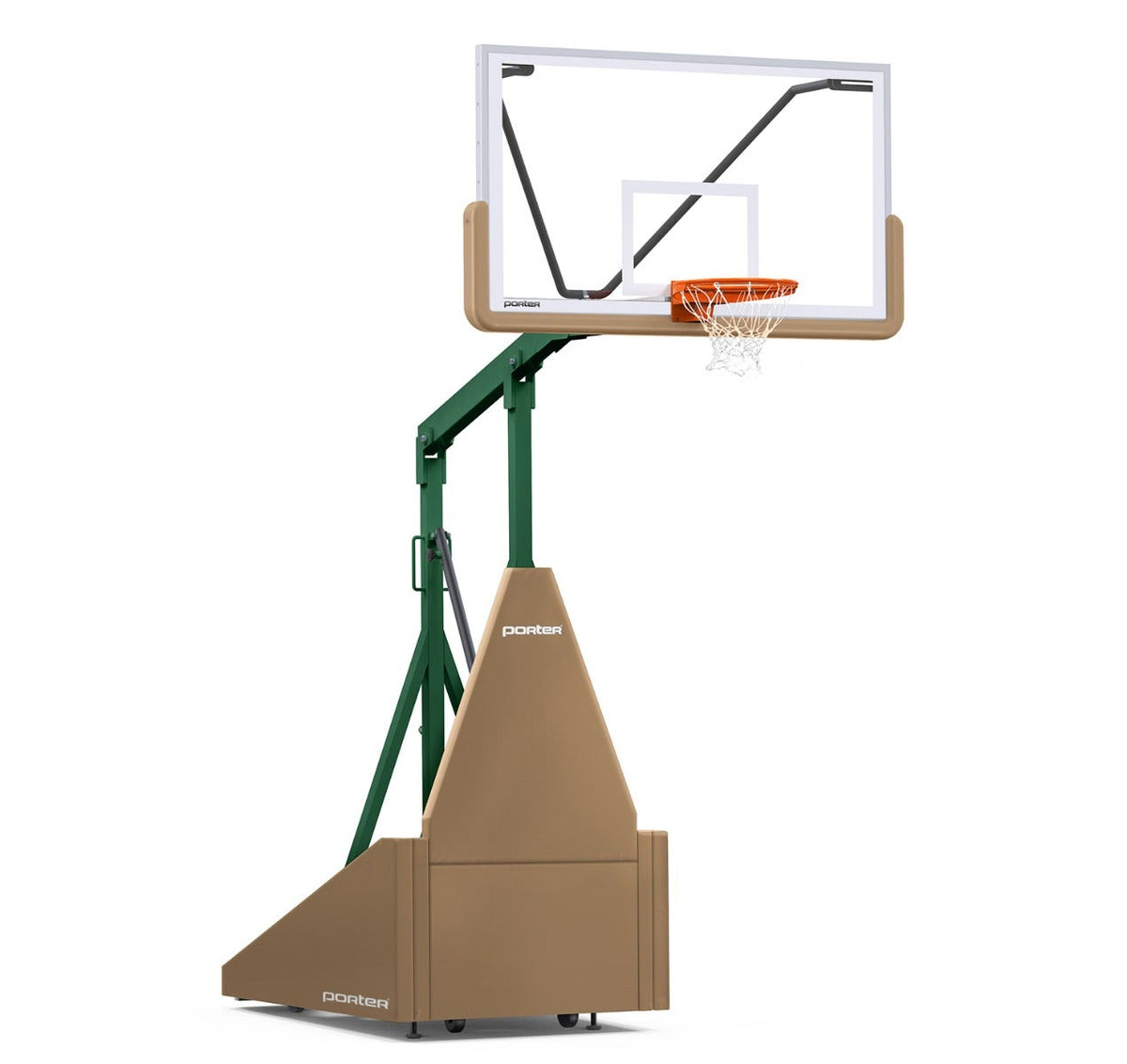 Porter Athletic 735 Competition Portable Backstop Tan, Dark Green, No Graphics