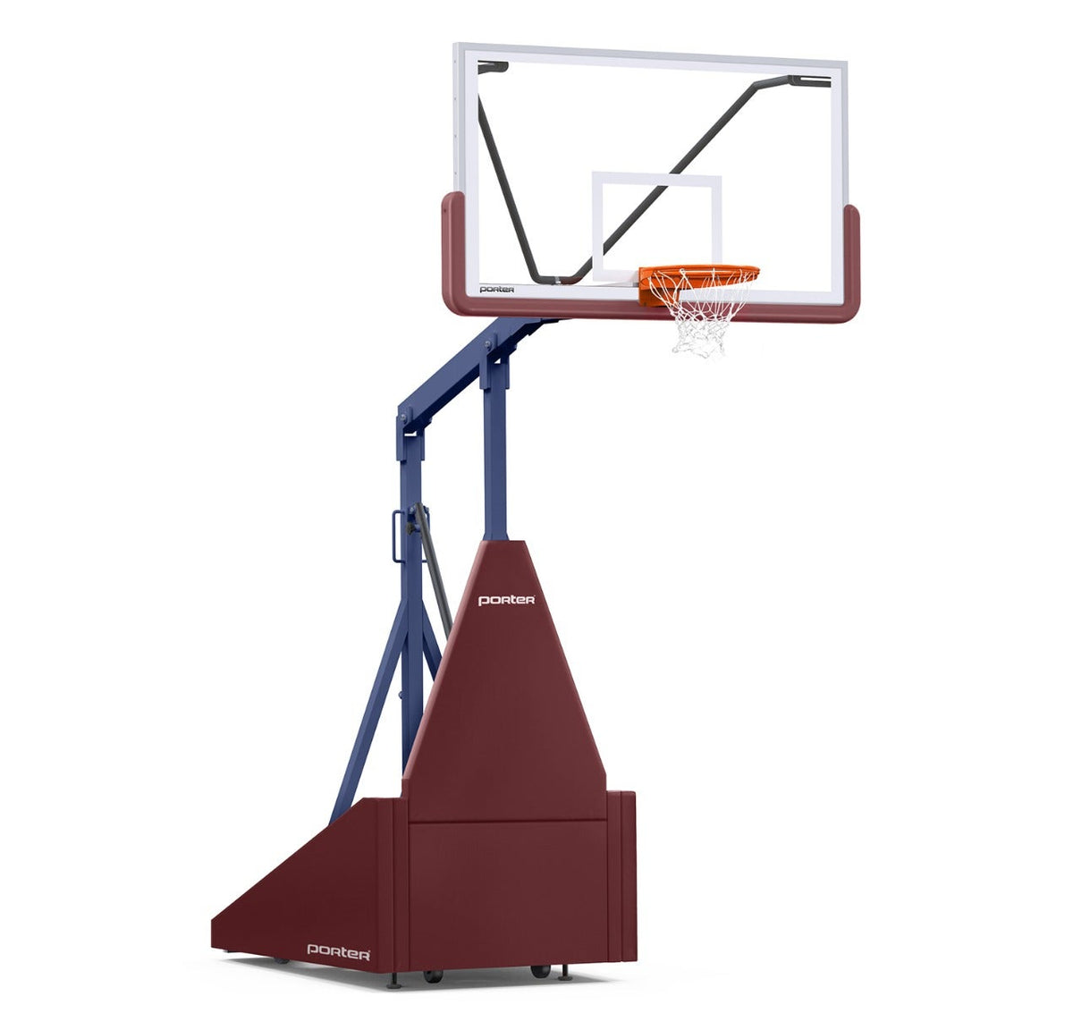 Porter Athletic 735 Competition Portable Backstop Maroon, Navy Blue, No Graphics