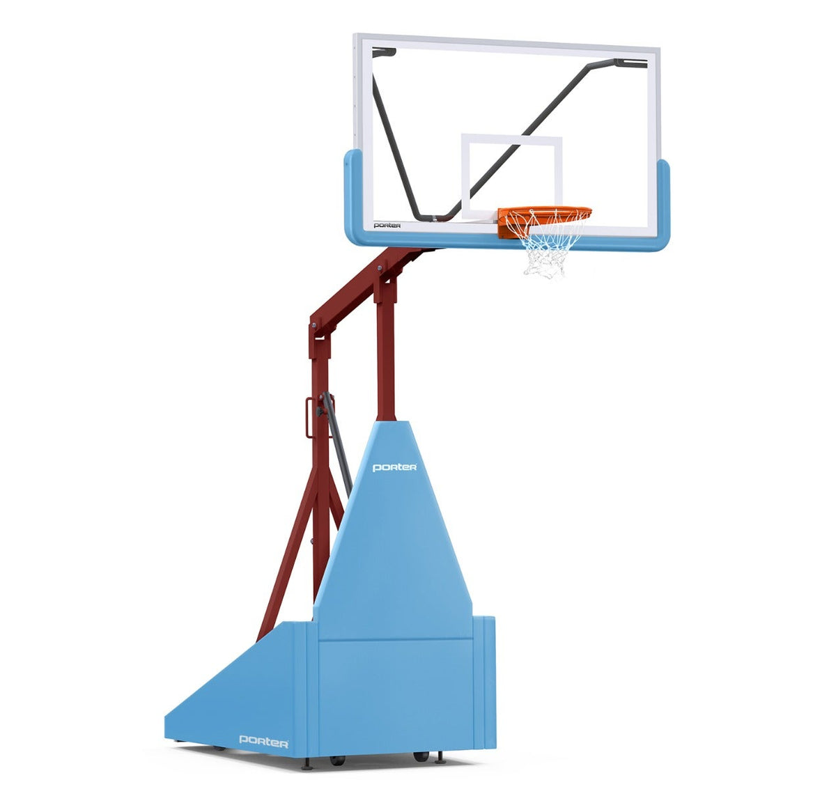 Porter Athletic 735 Competition Portable Backstop Light Blue, Maroon, No Graphics