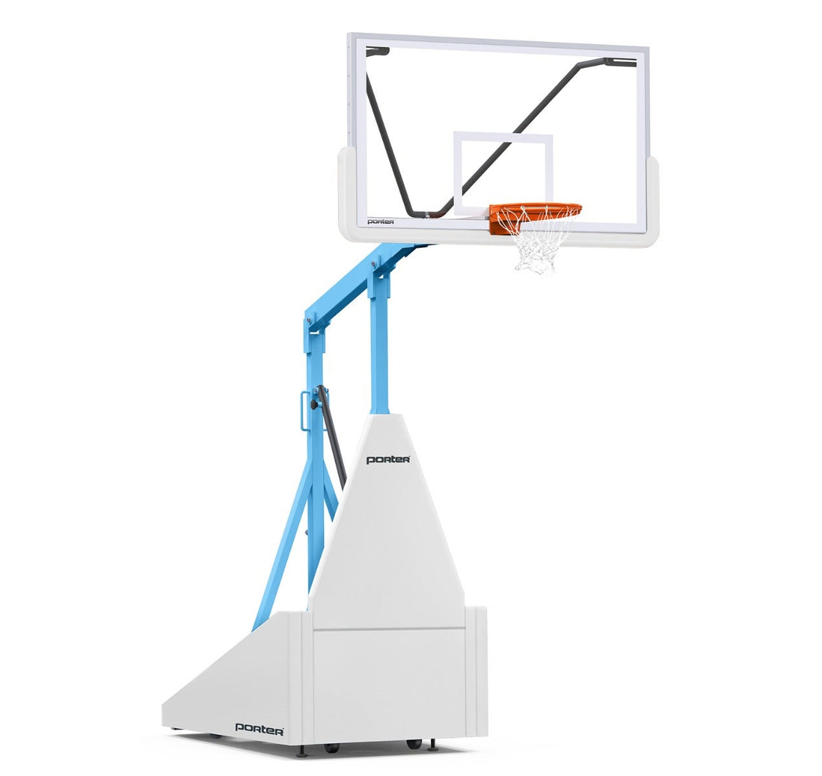 Porter Athletic 735 Competition Portable Backstop White, Light Blue, No Graphics