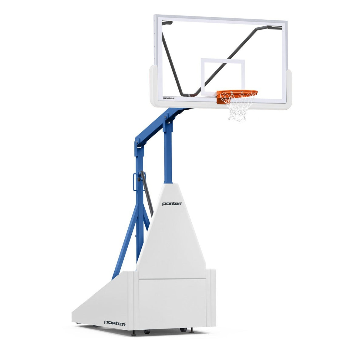 Porter Athletic 735 Competition Portable Backstop White, Royal Blue, No Graphics