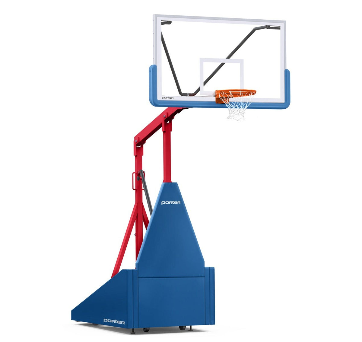 Porter Athletic 735 Competition Portable Backstop Royal Blue, Red, No Graphics