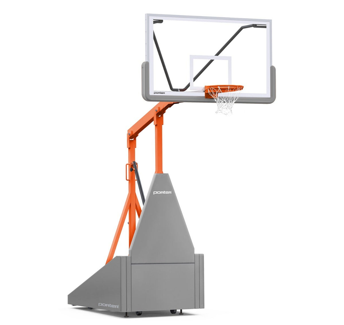Porter Athletic 735 Competition Portable Backstop Gray, Orange, No Graphics