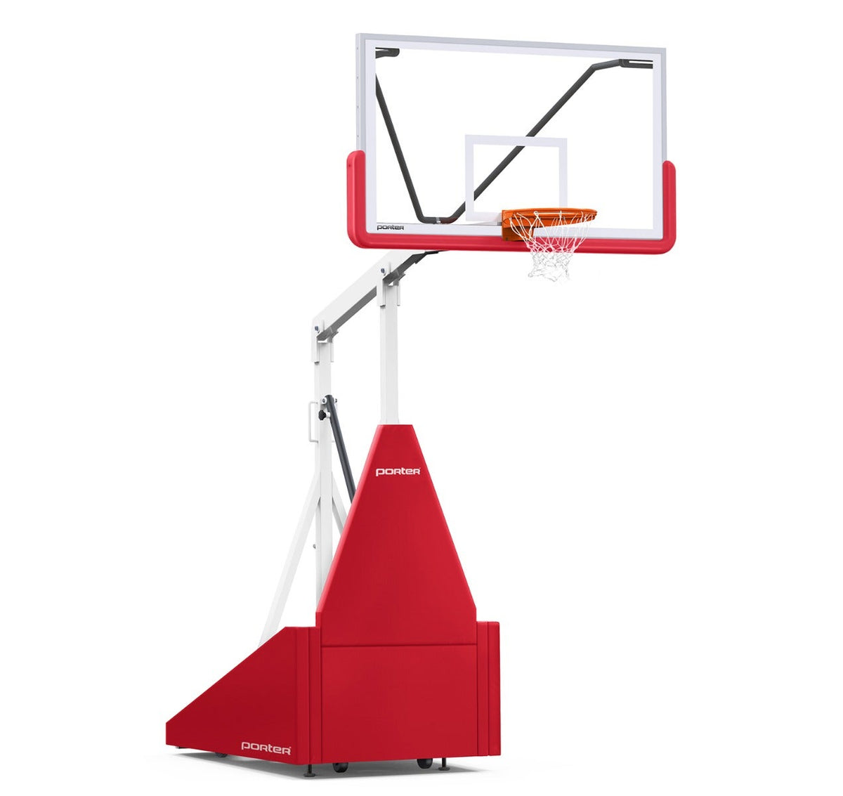 Porter Athletic 735 Competition Portable Backstop Red, White, No Graphics