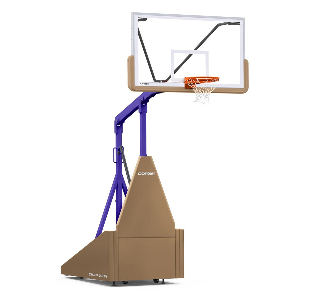 Porter Athletic 735 Competition Portable Backstop Tan, Purple, No Graphics