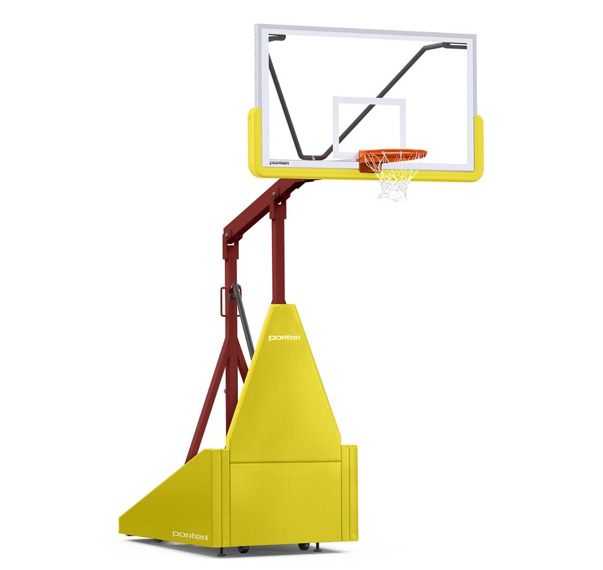Porter Athletic 735 Competition Portable Backstop Yellow Gold, Maroon, No Graphics