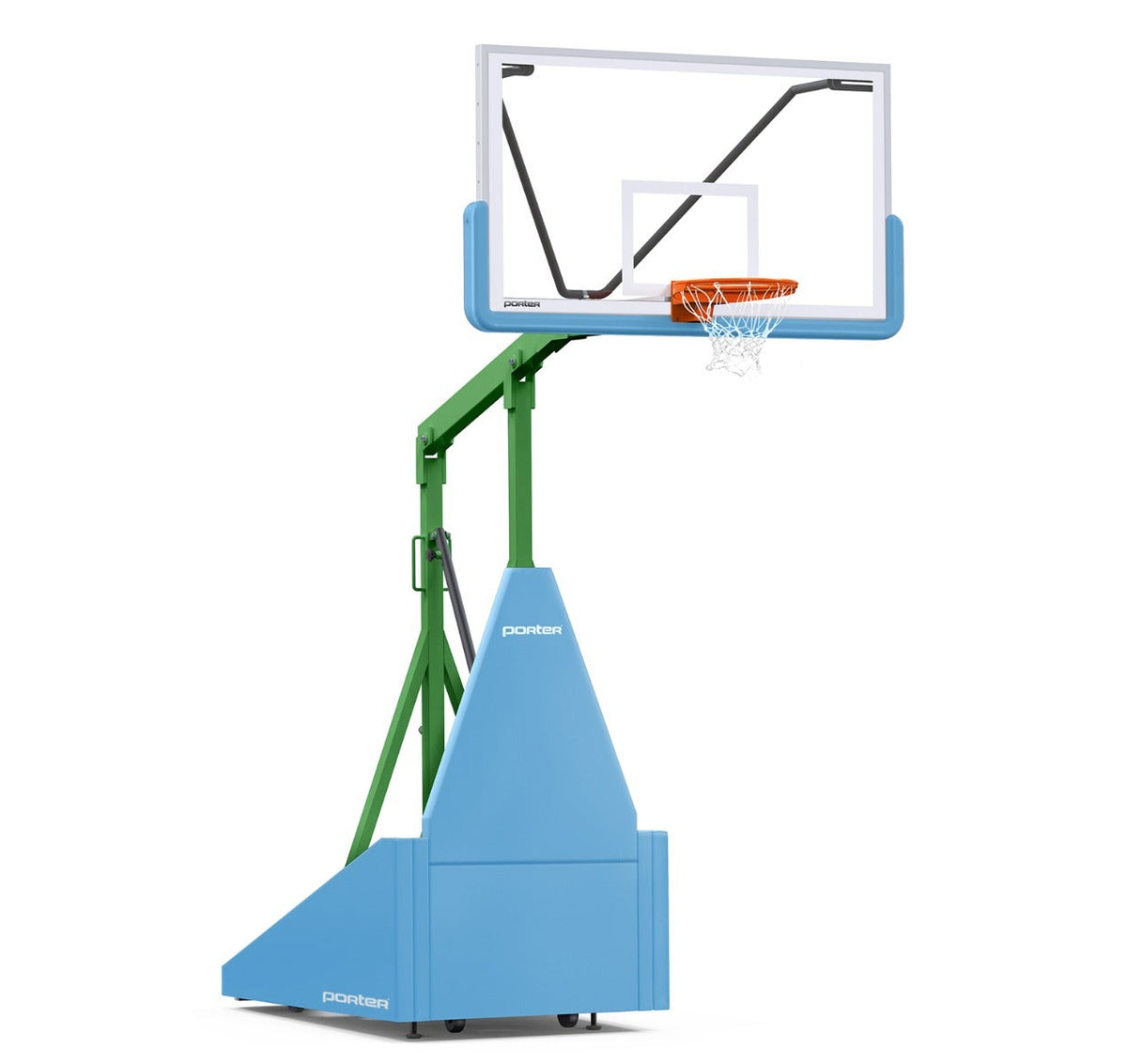 Porter Athletic 735 Competition Portable Backstop Light Blue, Kelly Green, No Graphics