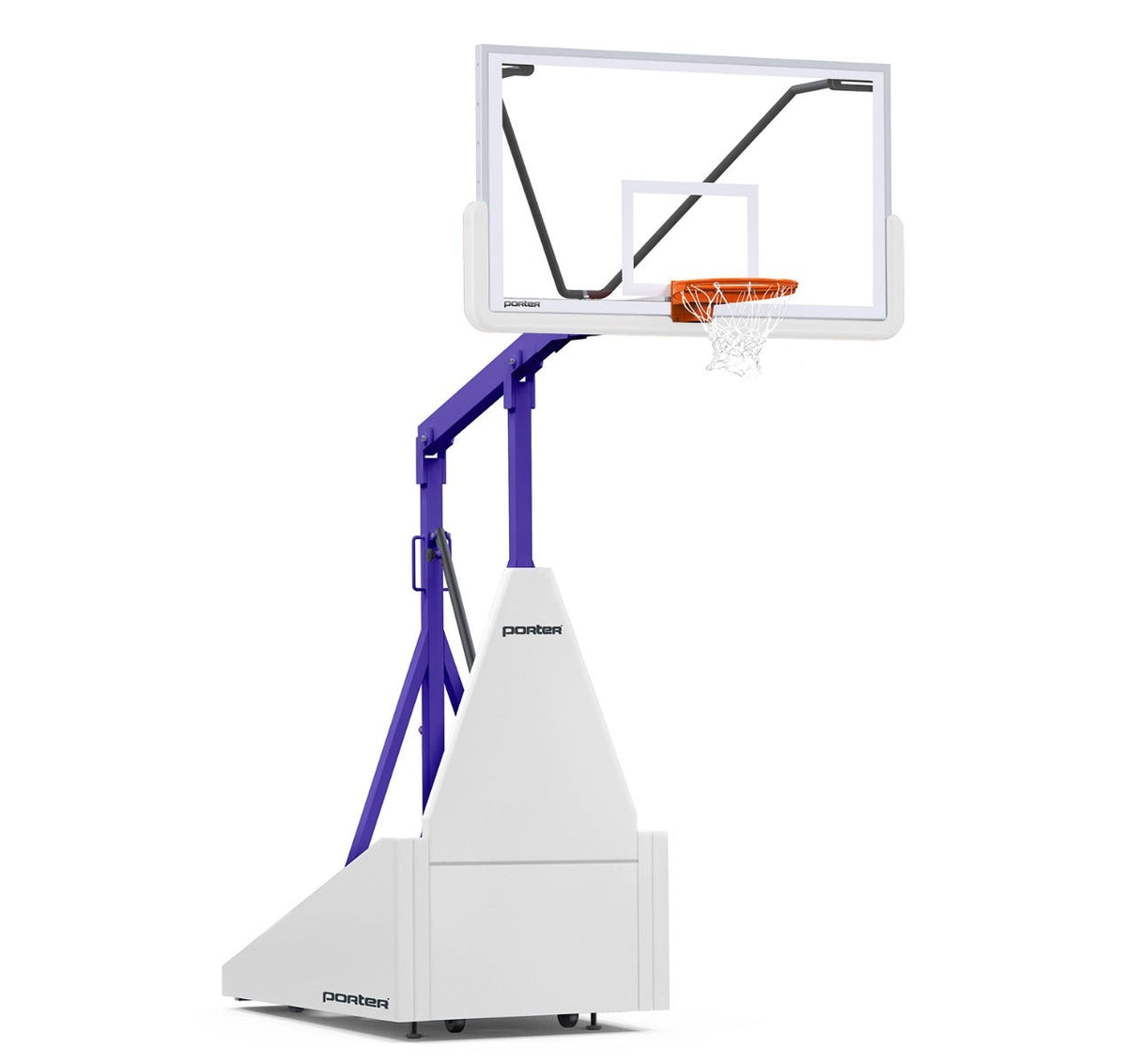 Porter Athletic 735 Competition Portable Backstop White, Purple, No Graphics