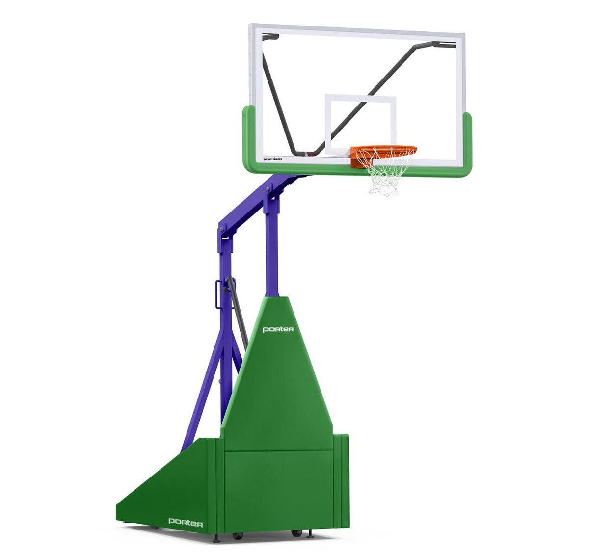 Porter Athletic 735 Competition Portable Backstop Kelly Green, Purple, No Graphics