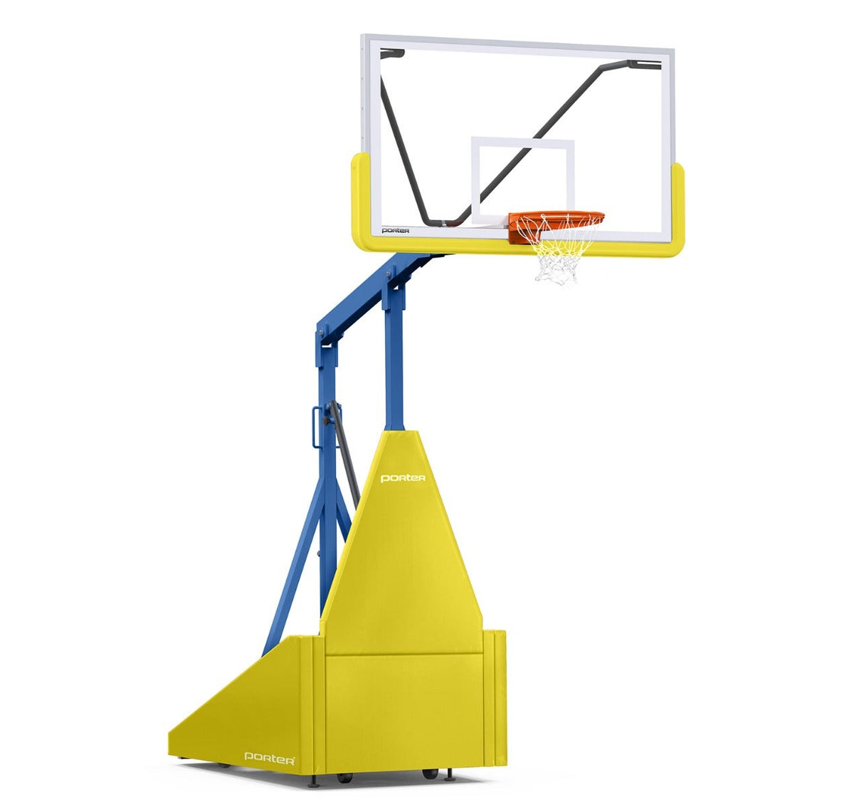 Porter Athletic 735 Competition Portable Backstop Yellow Gold, Royal Blue, No Graphics