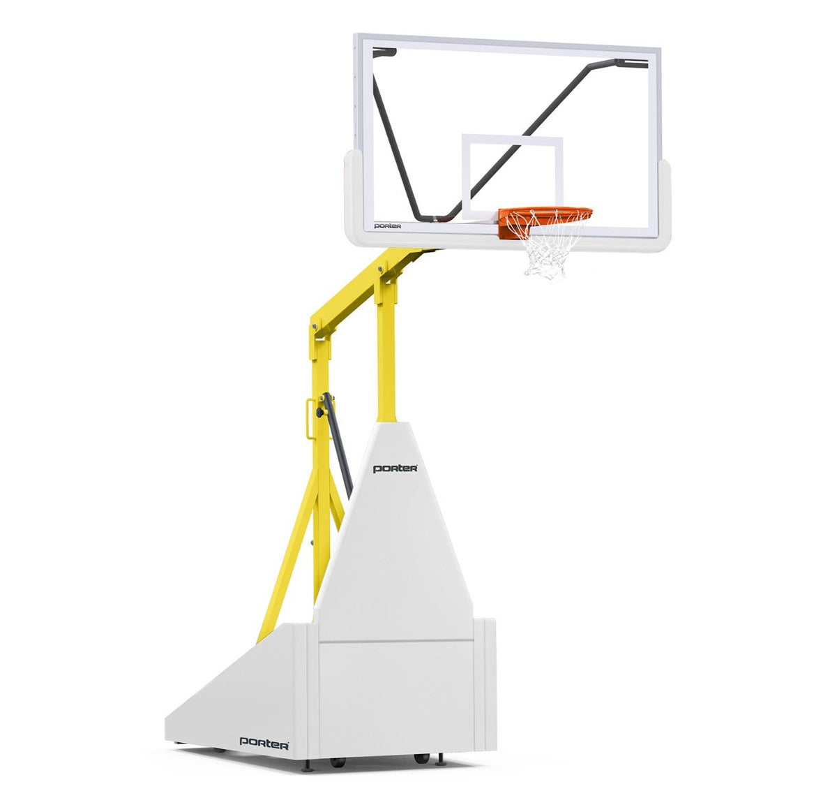 Porter Athletic 735 Competition Portable Backstop White, Yellow Gold, No Graphics