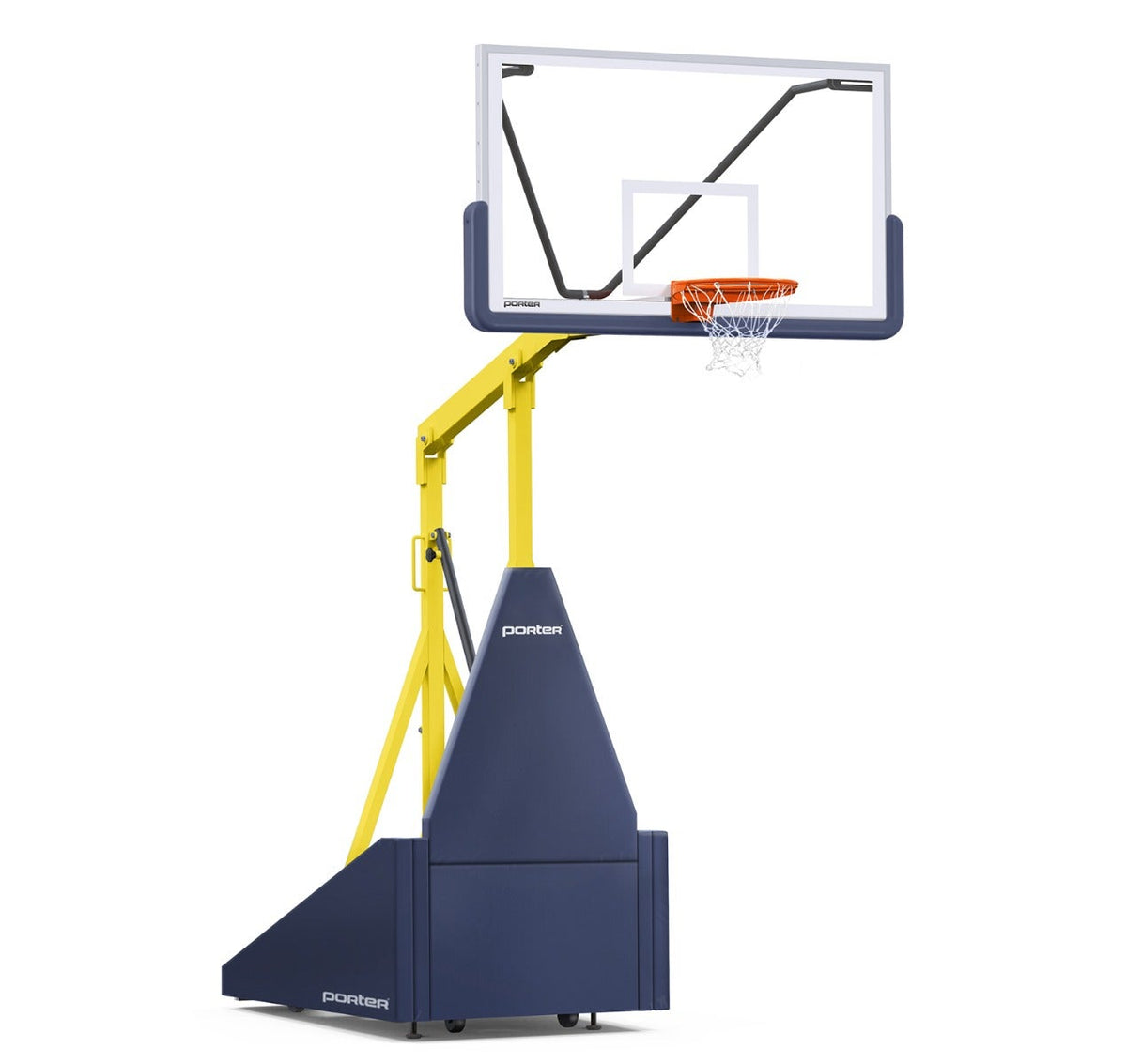 Porter Athletic 735 Competition Portable Backstop Navy Blue, Yellow Gold, No Graphics