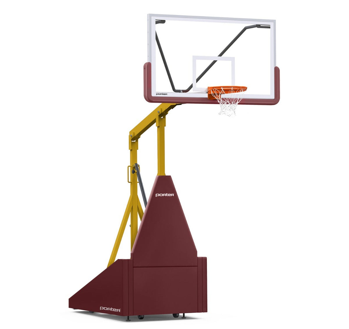 Porter Athletic 735 Competition Portable Backstop Maroon, Old Gold, No Graphics