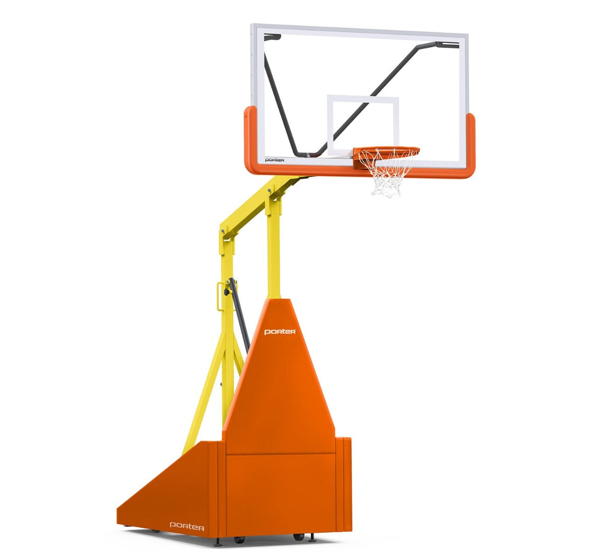 Porter Athletic 735 Competition Portable Backstop Orange, Yellow Gold, No Graphics