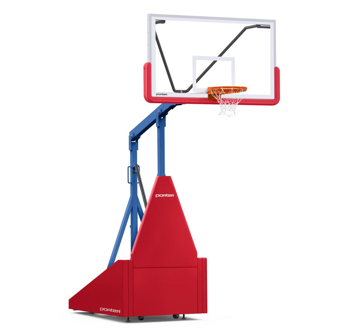 Porter Athletic 735 Competition Portable Backstop Red, Royal Blue, No Graphics